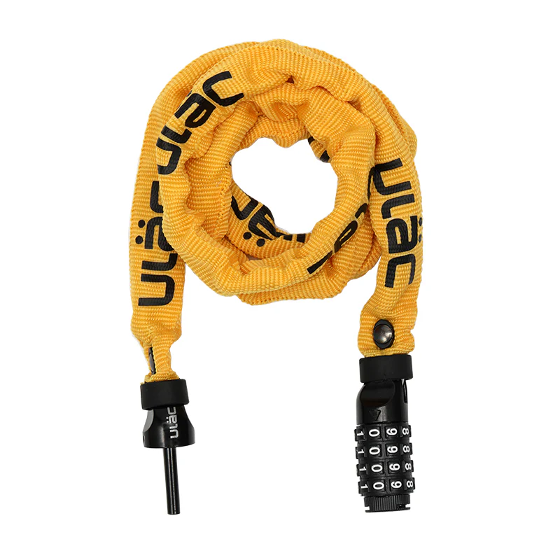 Велосипедный замок Ulac 52nd Street Steel Chain Lock Combo Bumblebee