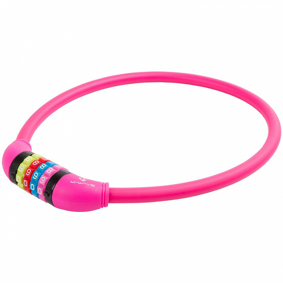 Велосипедный замок M-Wave Cable Combo Lock Pink